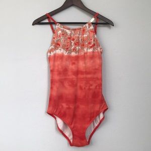 Michael Kors Hemp/Papaya Horizon Tie-dye One Piece